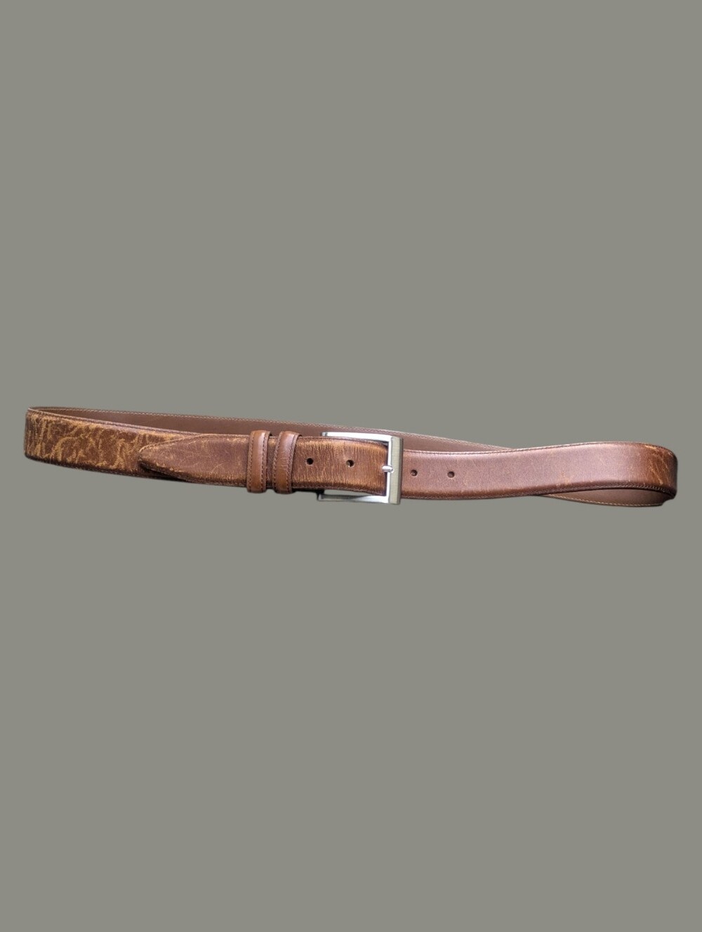Allen Edmonds Brown Calfskin Leather Belt 39590